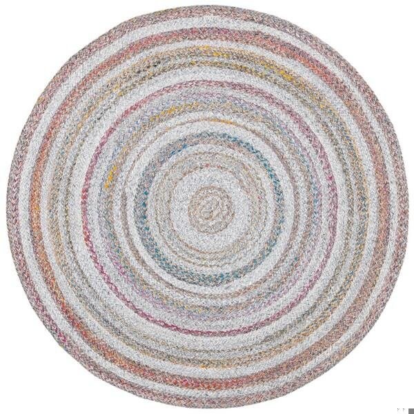 Safavieh 4 x 4 ft. Cape Cod Round Area Rug, Grey & Pink CAP235F-4R - main